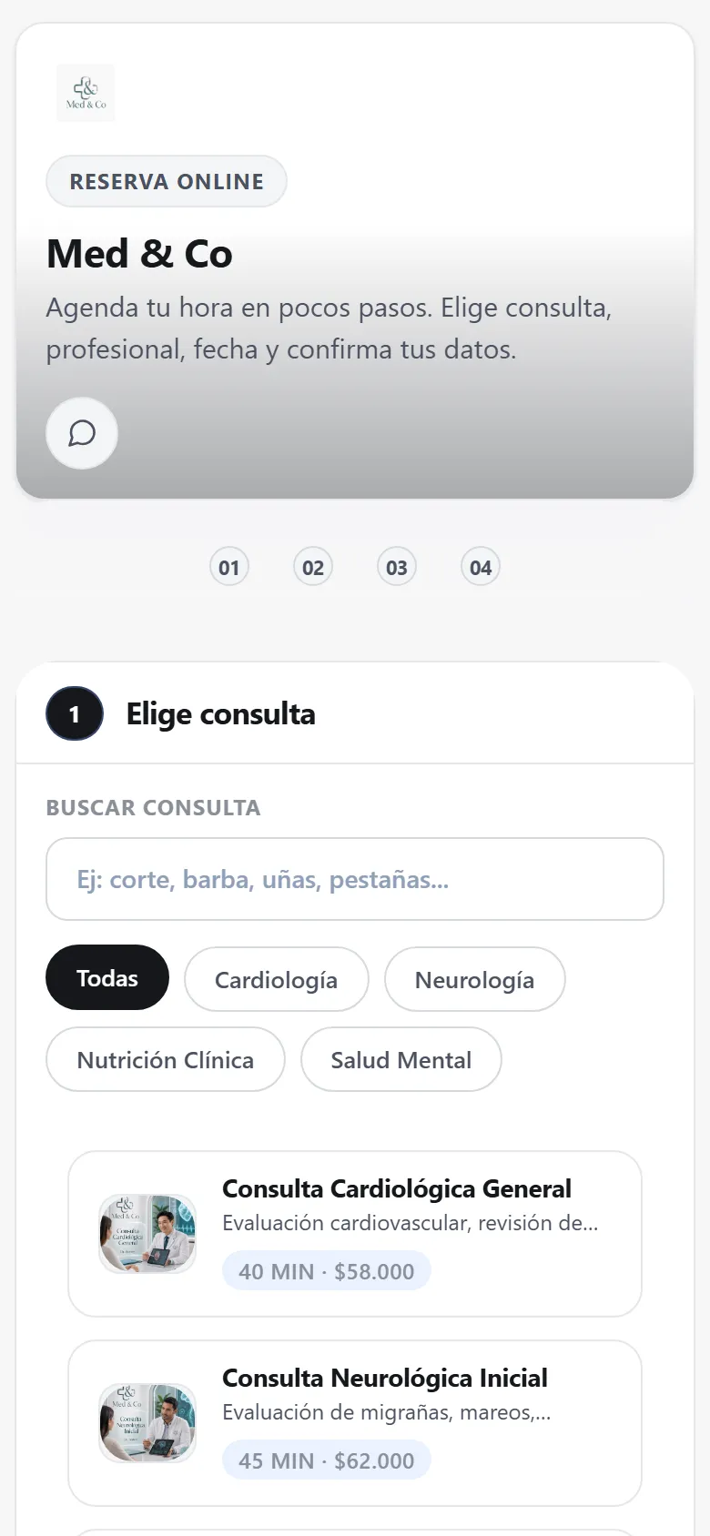 Agenda de reservas de Workbook vista en un teléfono